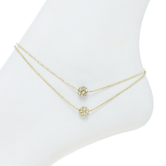 Jewelry - 🆕 Double Strand Double Ball Gold Anklet
